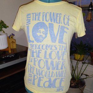 Jimi Hendrix Vintage-Style Yellow Tee (women's slim fit)